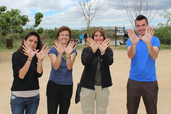 Silvia, Nieves, Lurdes y Jordi