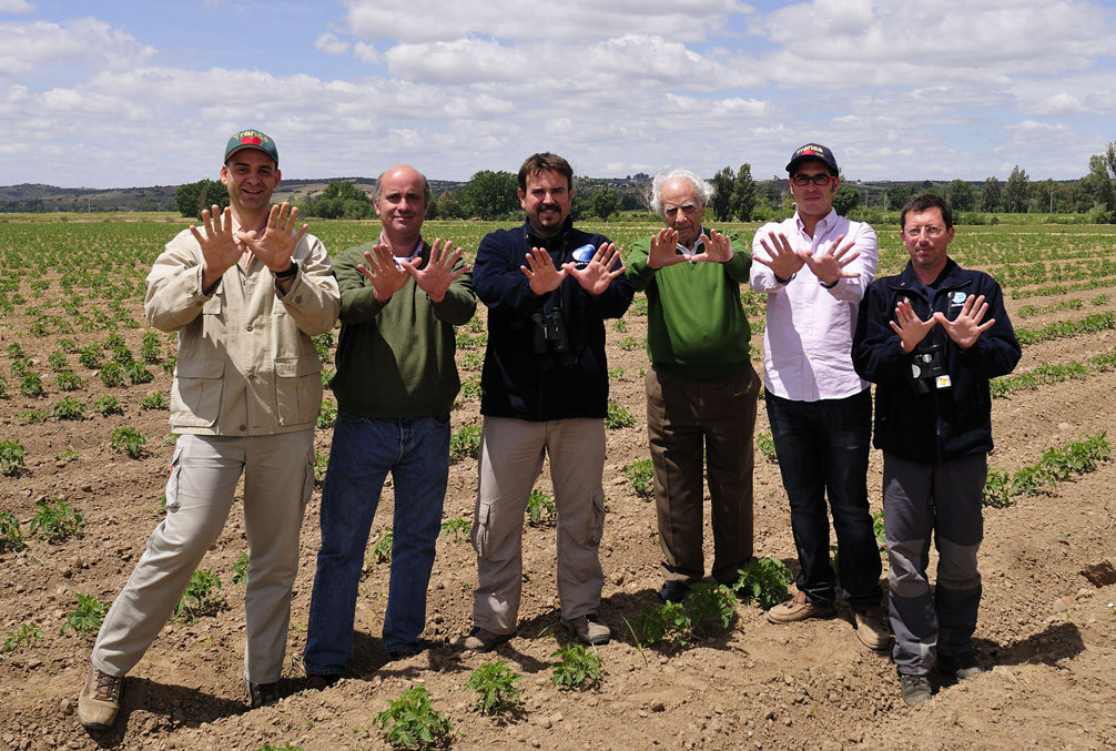 Con agricultores extremeños en Red Natura (SEO & TRANSA)