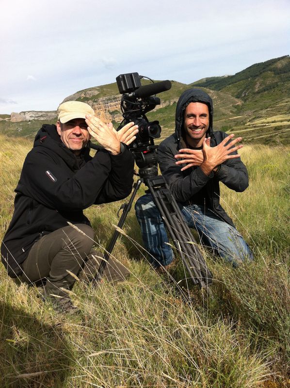 Miguel y Carlos desde el rodaje en Nalda