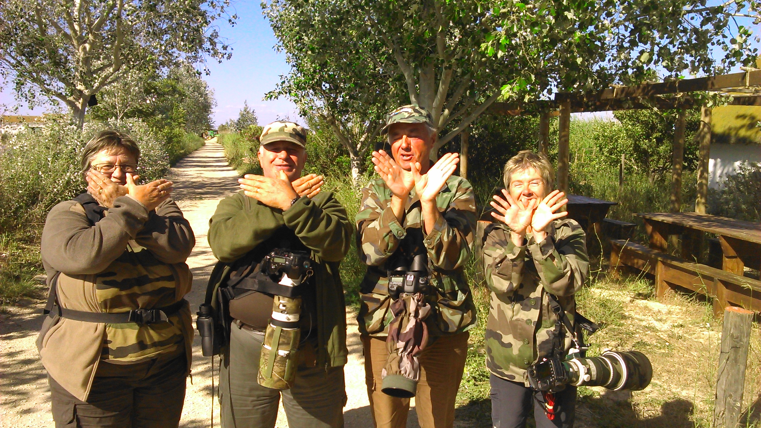 Usuarios del observatorio de aves de la Reserva de Riet Vell de SEO/BirdLife en el Delta del Ebro