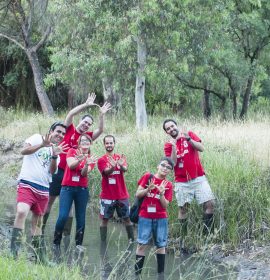 Voluntarios de Aramba en el Arroyo de la Rocina (Muestreo Andarríos 2014)