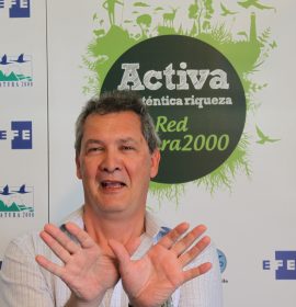 Ángel Gómez-Manzaneque, Junta Directiva de SEO/BirdLife, en la BirdFair