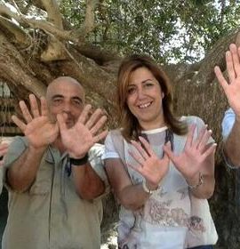 Susana Díaz, presidenta de la Junta de Andalucía, con el equipo de SEOBirdLife