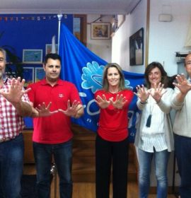 Miembros Fundación Ecomar con su presidenta Theresa Zabell, doble campeona olímpica y vicepresidenta del COE