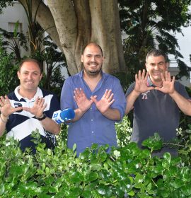 Juan Miguel, Rafael y Reduan, desde EFE Ceuta con la Red Natura 2000