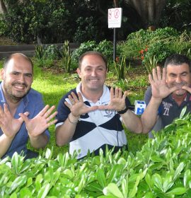 Juan Miguel, Rafael y Reduan, desde EFE Ceuta con la Red Natura 2000