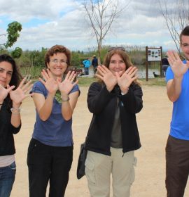 Silvia, Nieves, Lurdes y Jordi