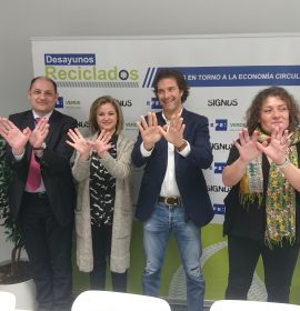 Lorena Gasco (Raimusgo); Javier Goyeneche (Ecoalf), José María Bermejo (Signus), Isabel Sendra (Isendra bags)