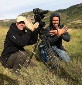 Miguel y Carlos desde el rodaje en Nalda